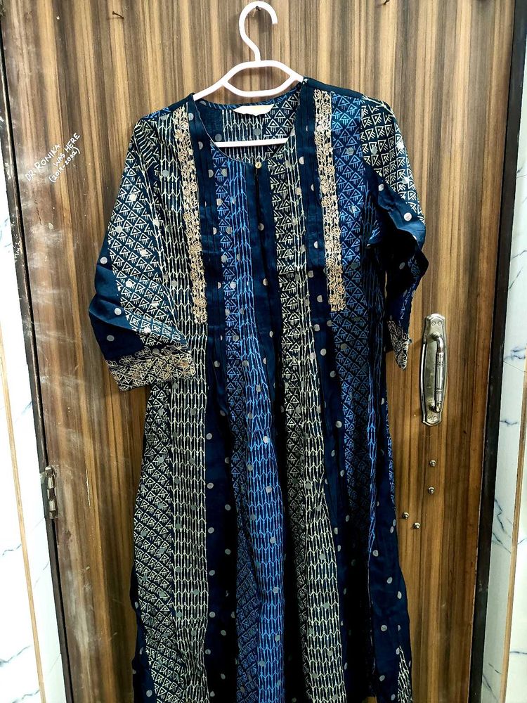 Elegant Blue Printed Kurta