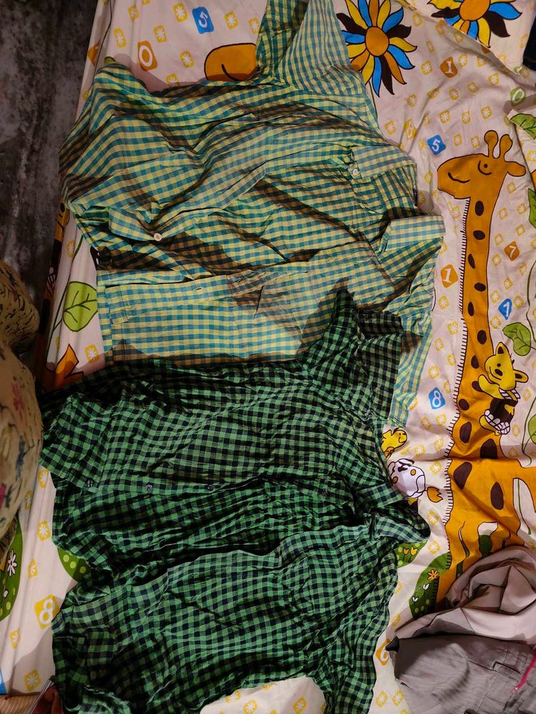 mensGreen Checkered Shirt