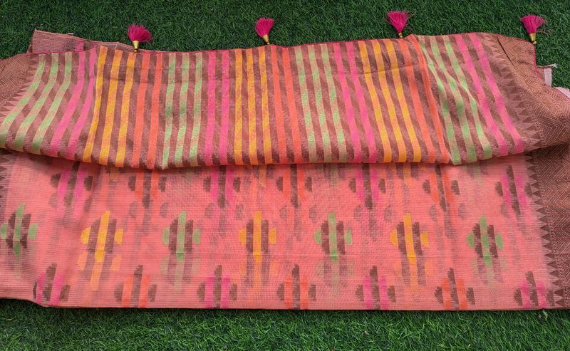 PRICE DROP NEW Pink Chiffon Saree😍🩷