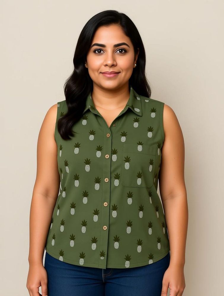Green Tank Top For Ladies