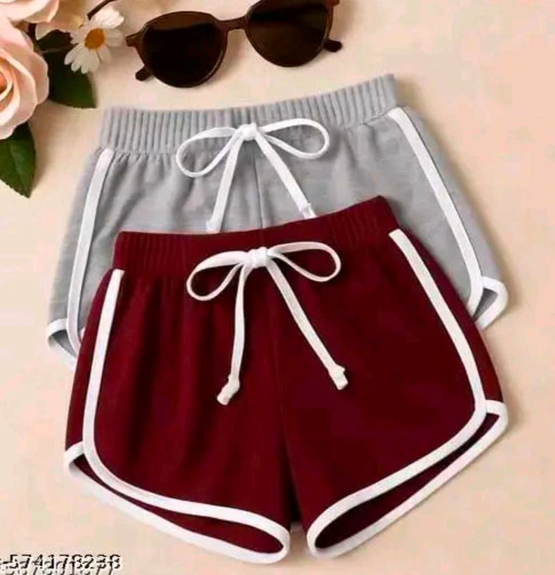 Cute Two-Tone Shorts