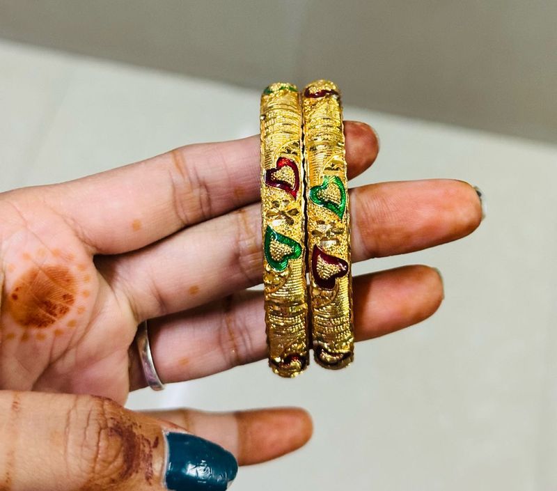 Gold-Plated Bangle Set