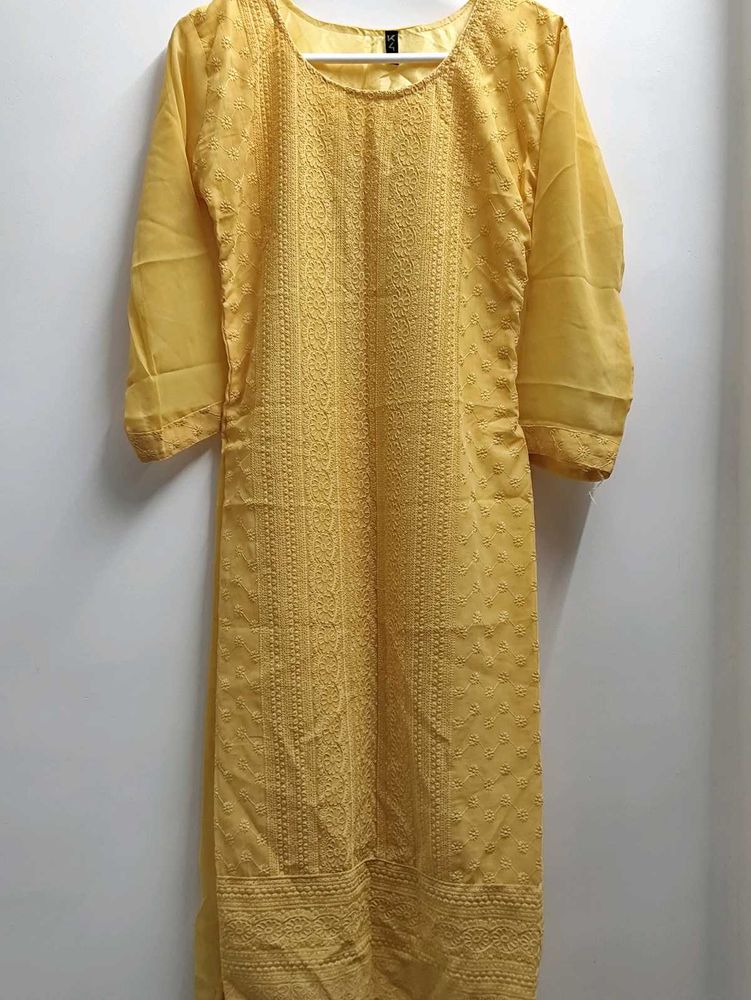 Elegant Yellow Kurti