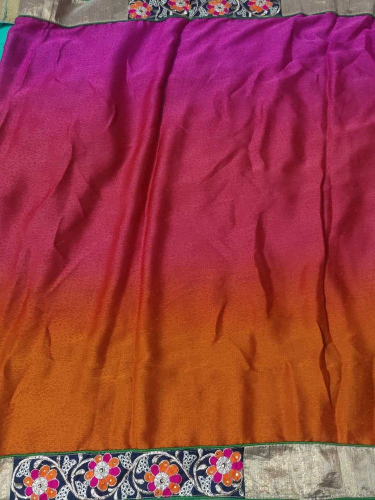 Multi Color Party Wear Saree With Blouse