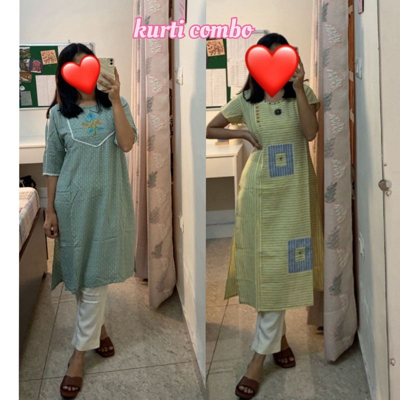 Kurti Combo | Embroidered Kurta | Cotton Ethnic