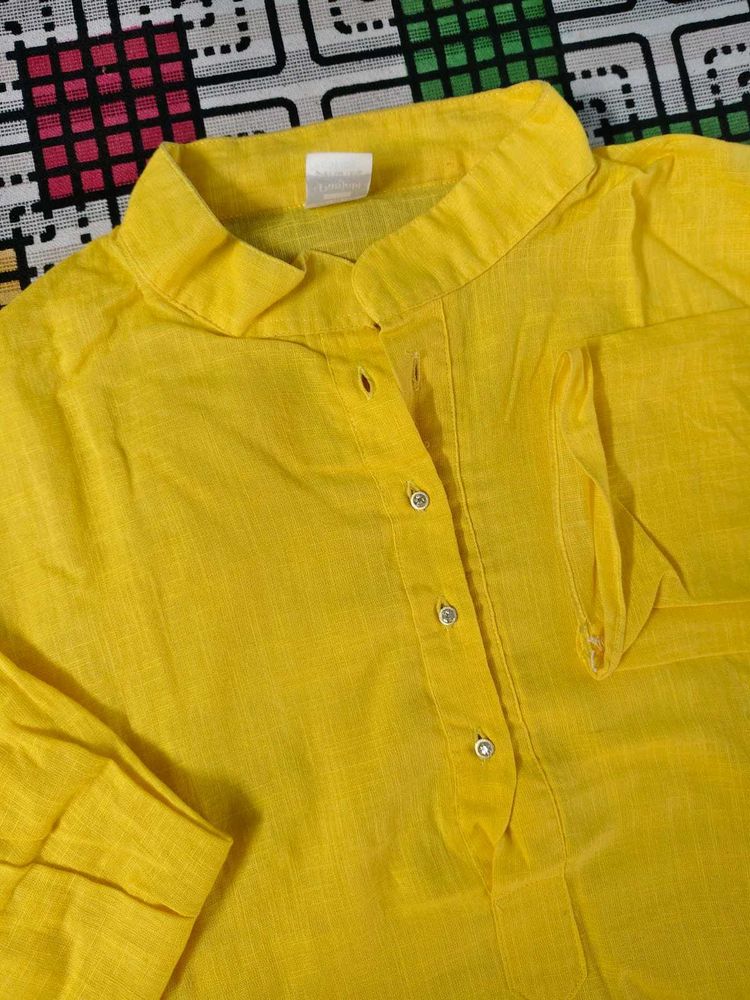 Men Yellow Kurta