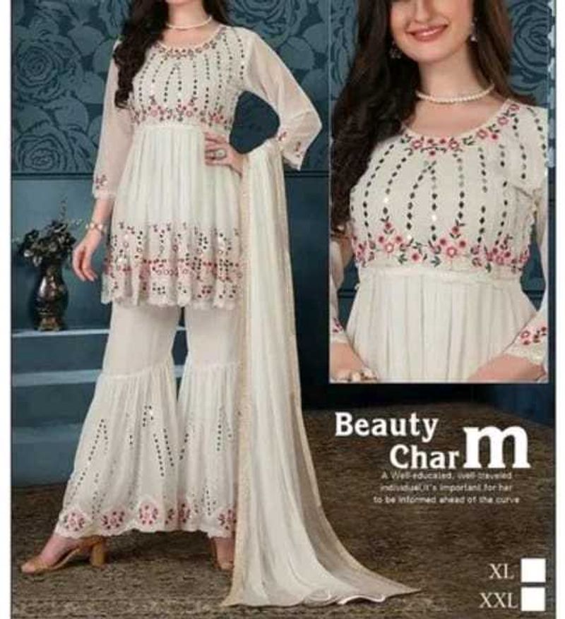 Faux Georgett Frock style Gharara