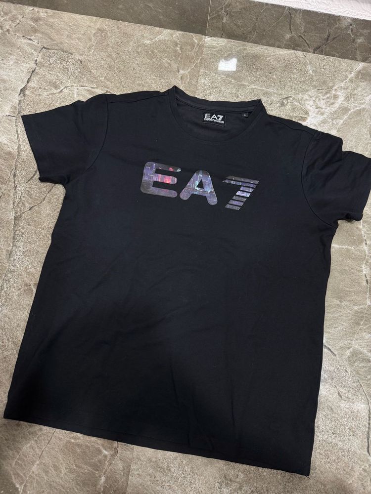 EA7 Black Graphic T-Shirt
