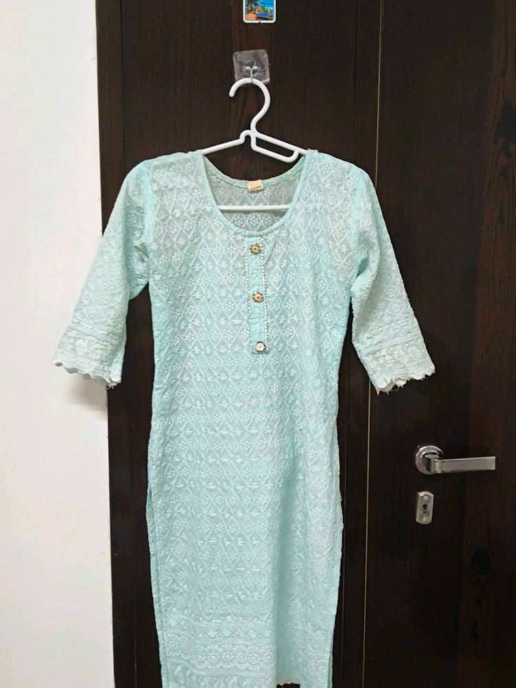 Elegant Blue Cotton Kurta