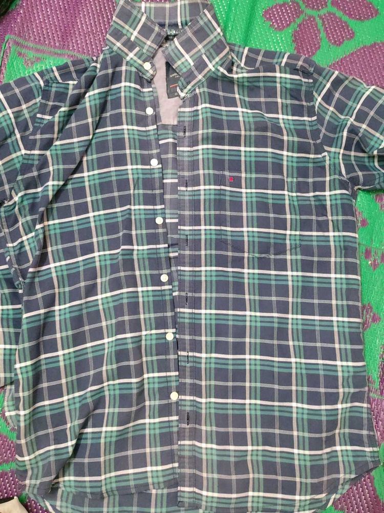 Plaid Button-Down Shirt