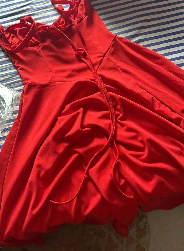 Elegant Red Buster Dress ❤️