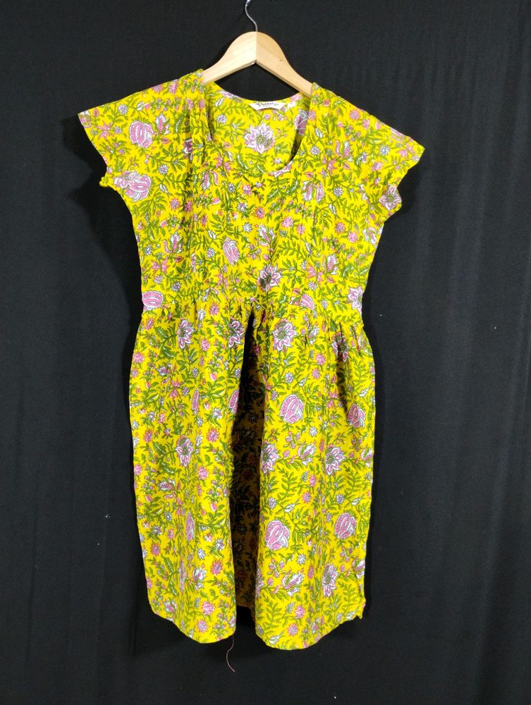 Multicolor Floral Printed Round Neck Dress (Women)