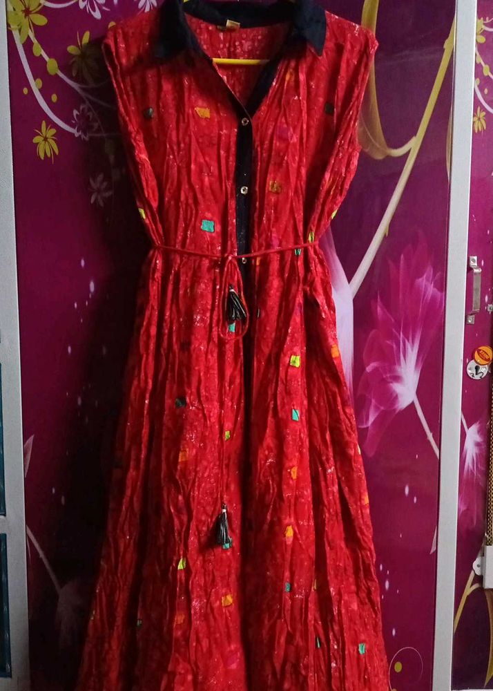Red Printed Dress