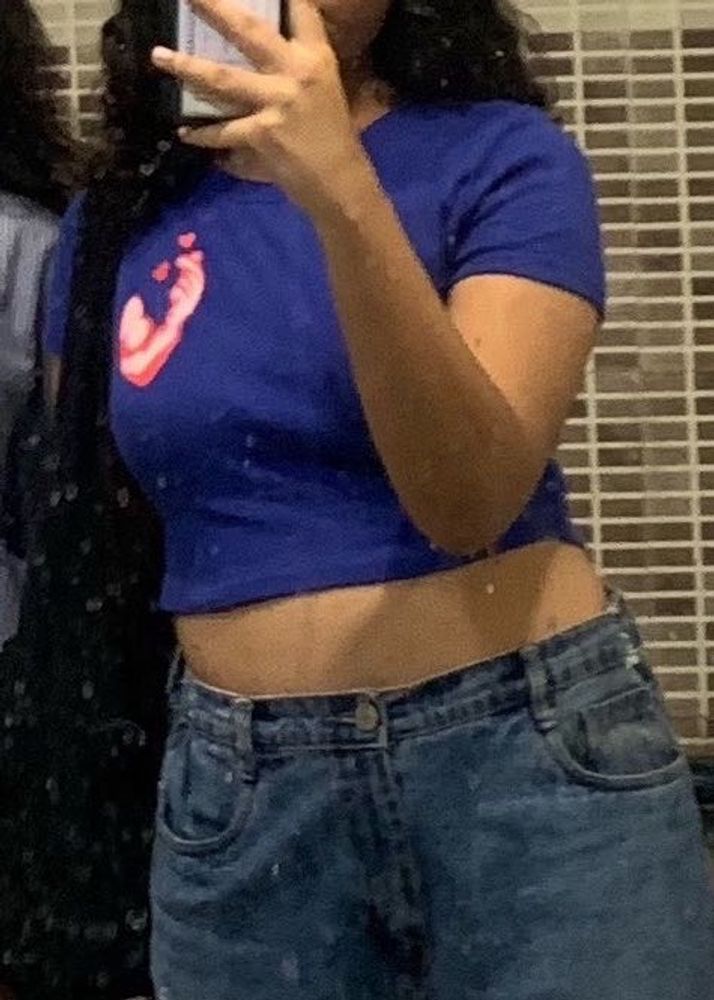 Cute Blue Graphic Tee