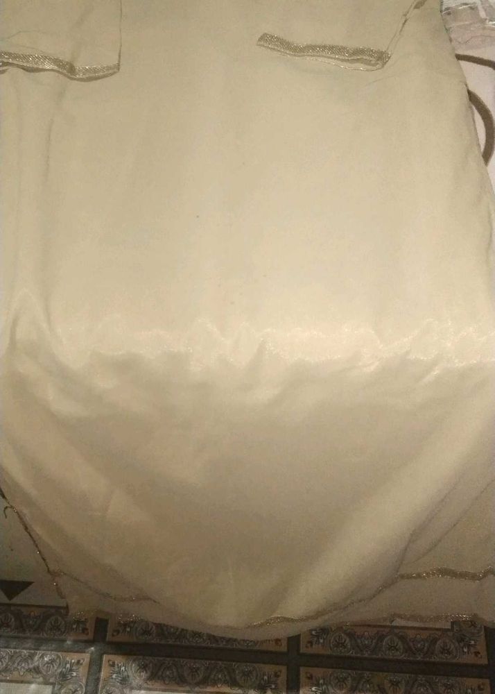 Cream &amp; Gold Dupatta