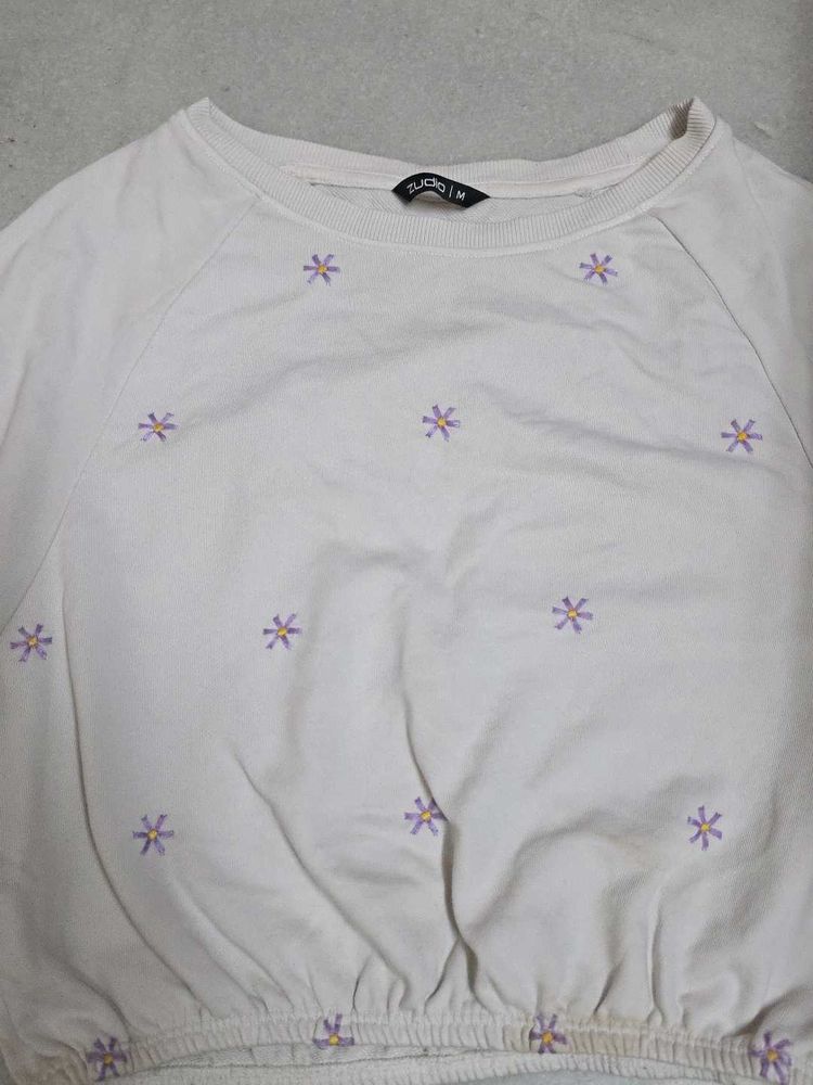 Floral Embroidered Sweatshirt