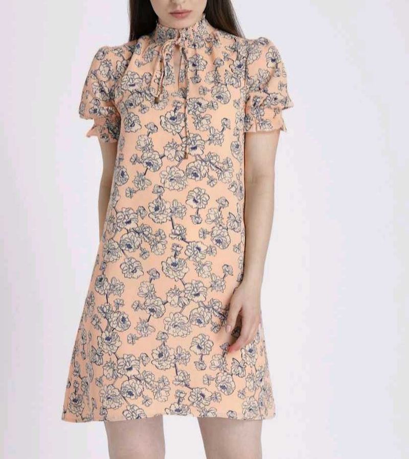 Chemistry - cream coloured printed A-line dress