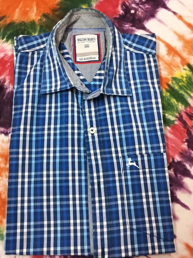 Checked Blue Shirt