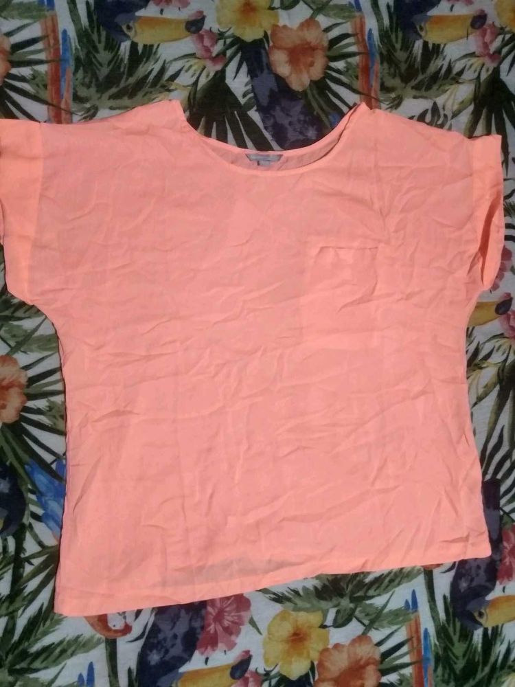 Peach Casual Top
