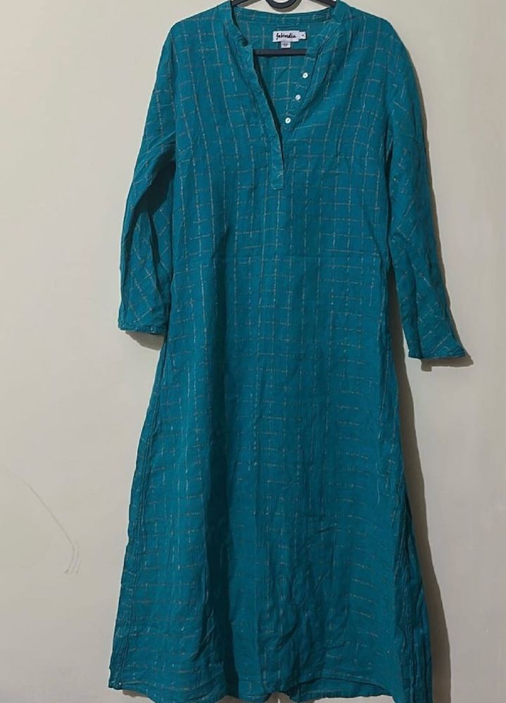 Fabindia Nagari Lattice Print Kurta