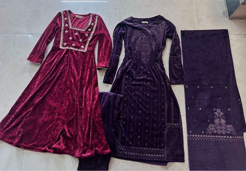 Velvet Kurtas