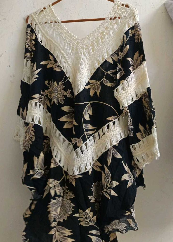 Floral Print Kaftan Top