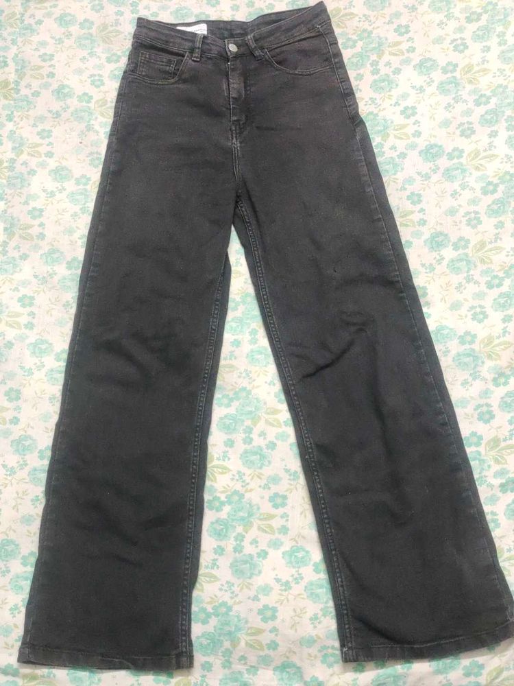 Wide Leg Black Jeans