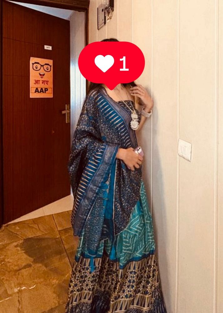 Elegant Blue &amp; Teal Lehenga Choli