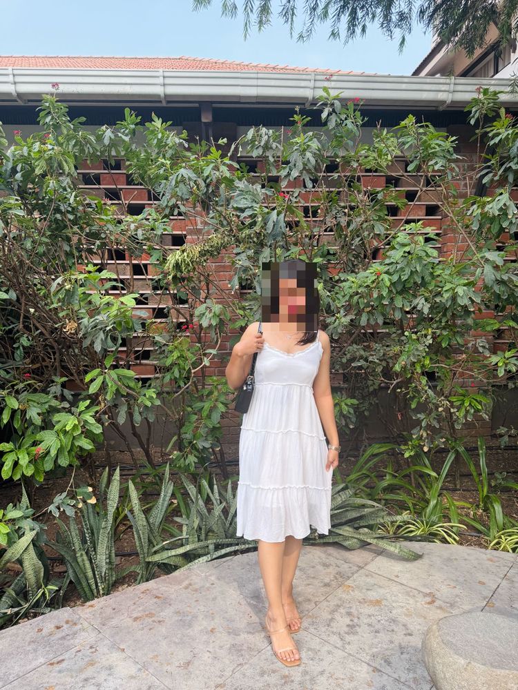 White Tiered Sundress