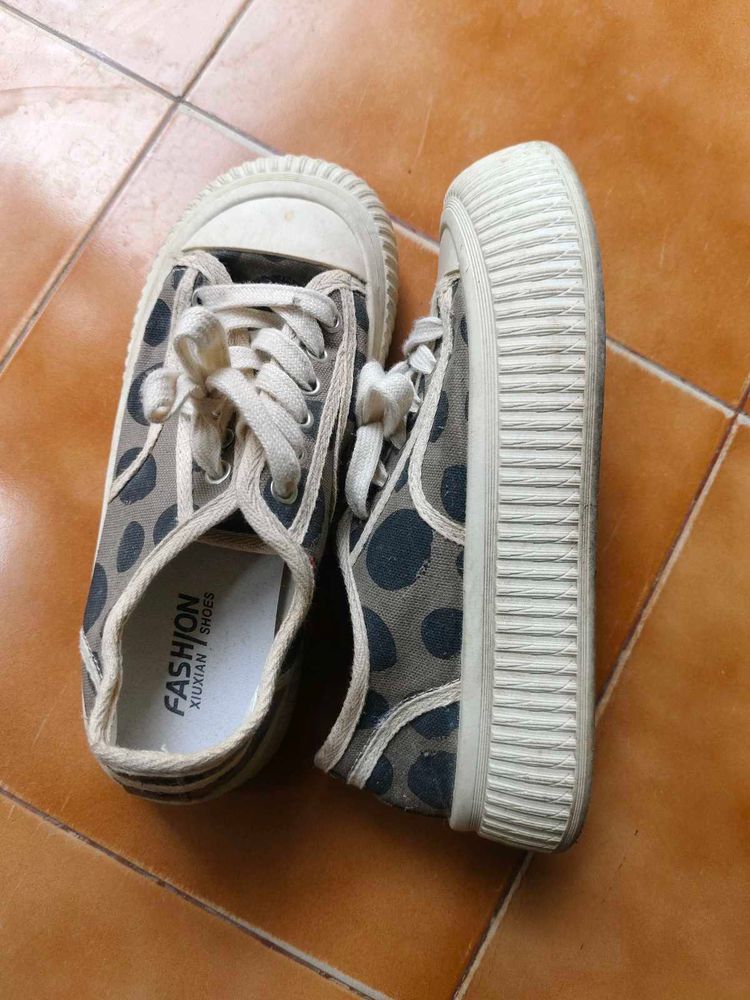 Spotted Canvas Sneakers
