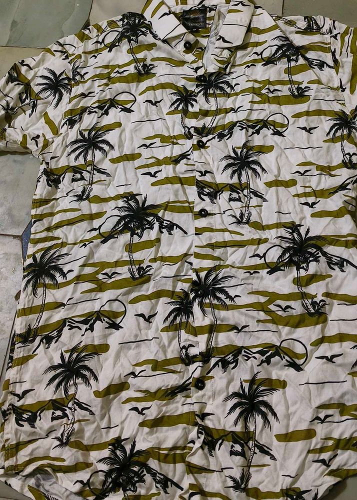 Tropical Palm Tree Print Shirt