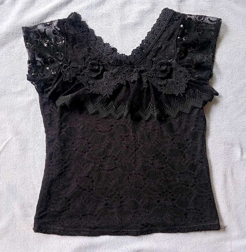 Black Lace Top