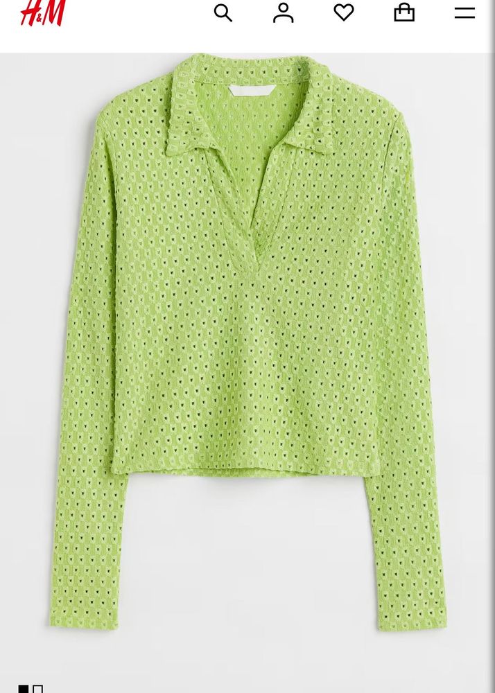 H&amp;M light green beach full sleeve top