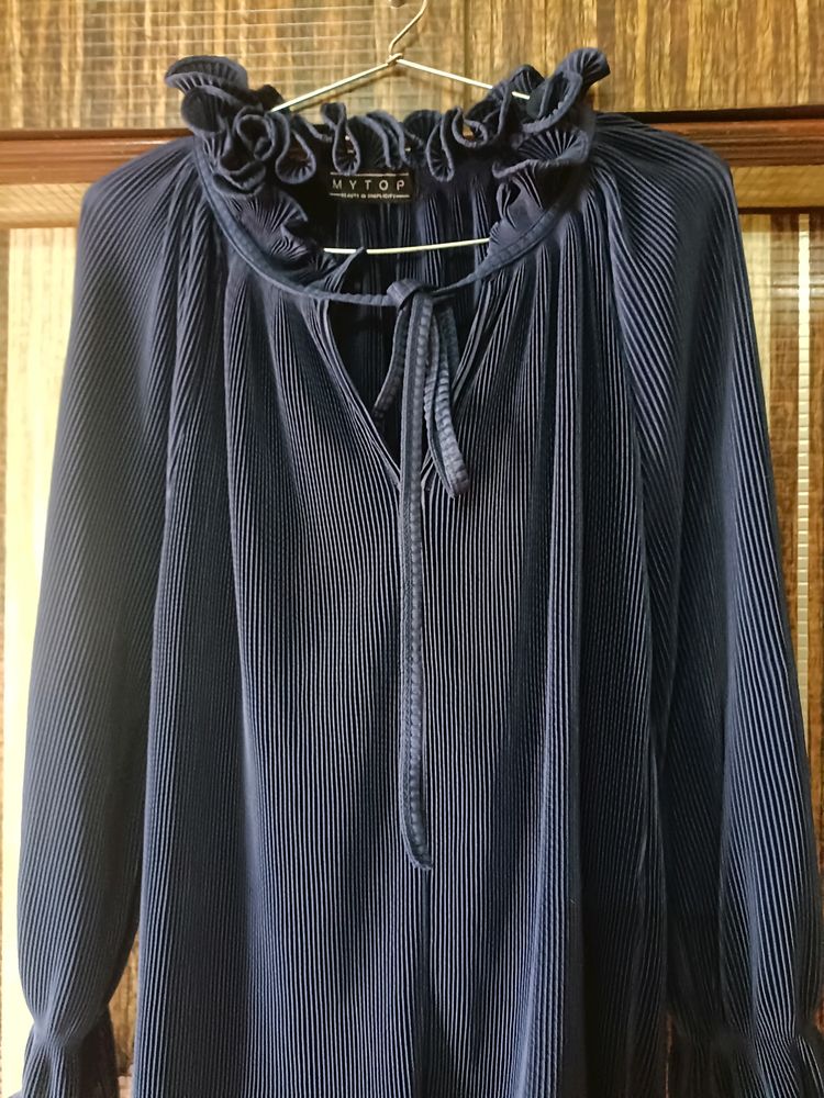 Blue Full Sleeve Party Wear Top