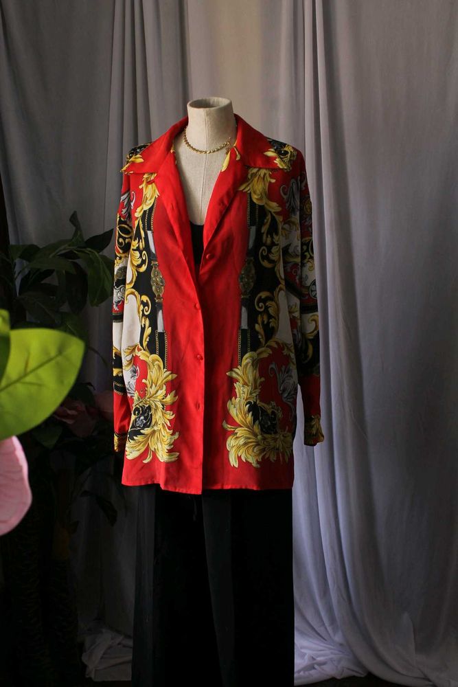 Vintage Baroque Print Shirt