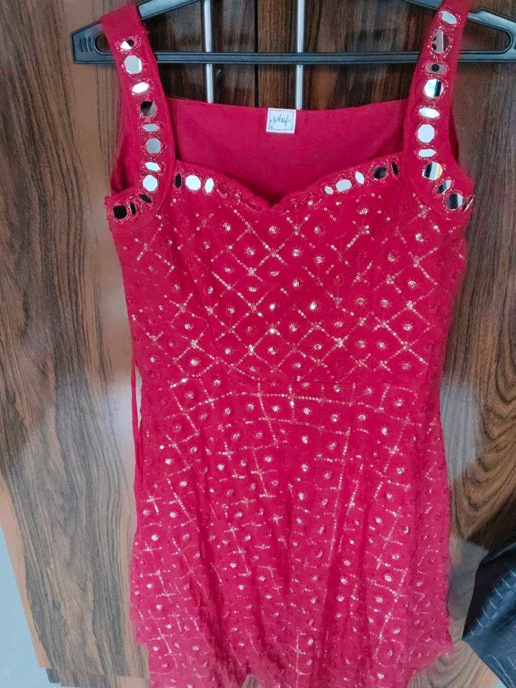 Red Embellished Dress