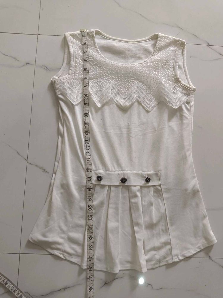 White Trendy Top