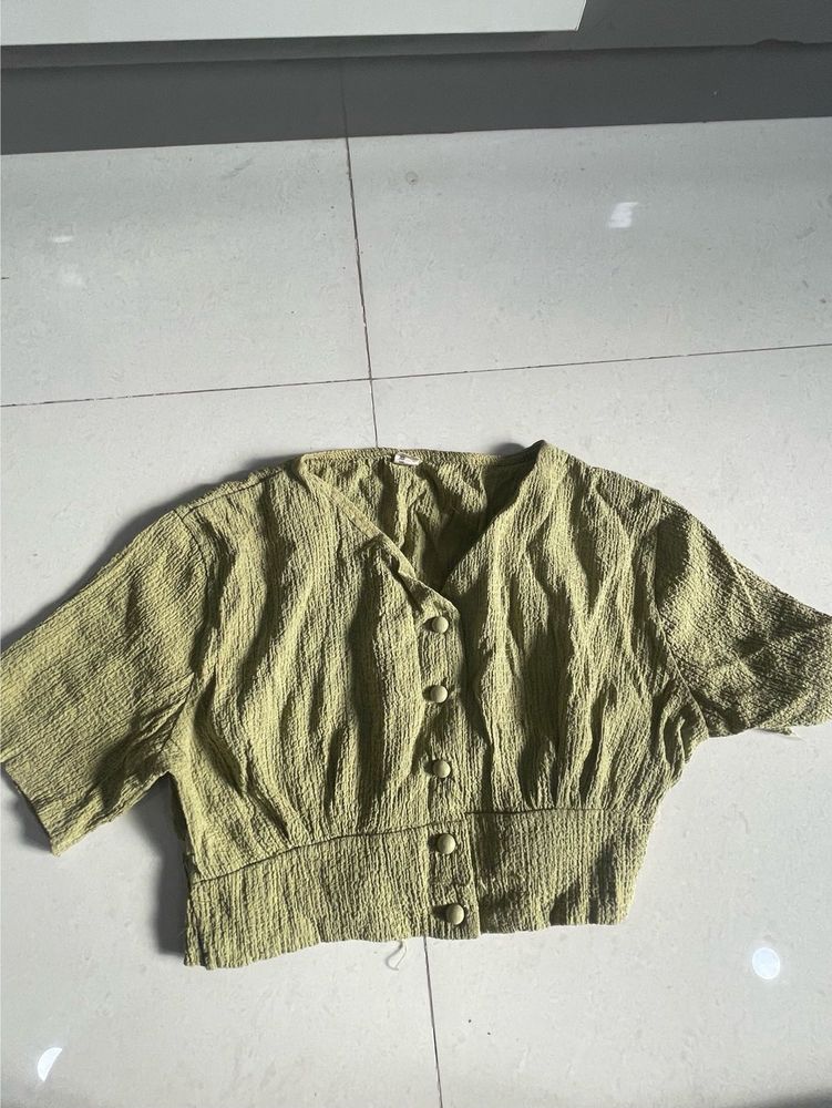Pastel Green Crop Top