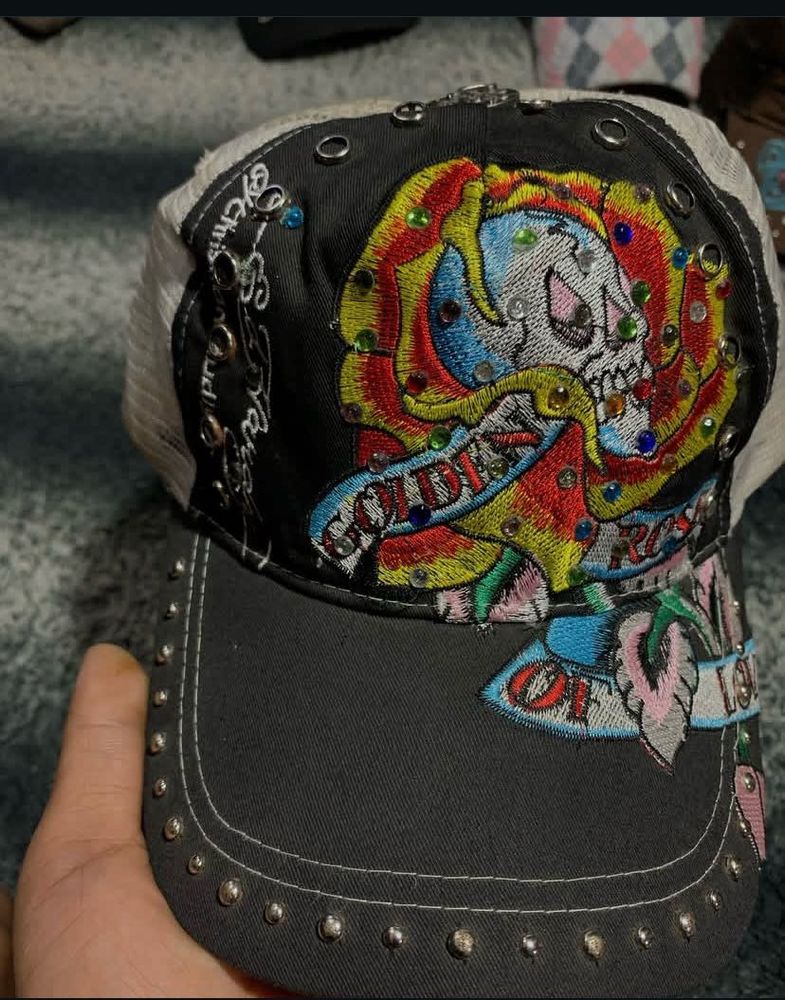 Ed Hardy Skull Trucker Hat