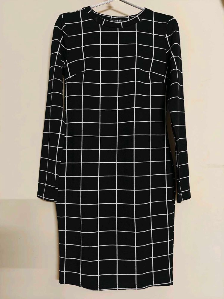 🆕 Shein Checked Bodycon Dress