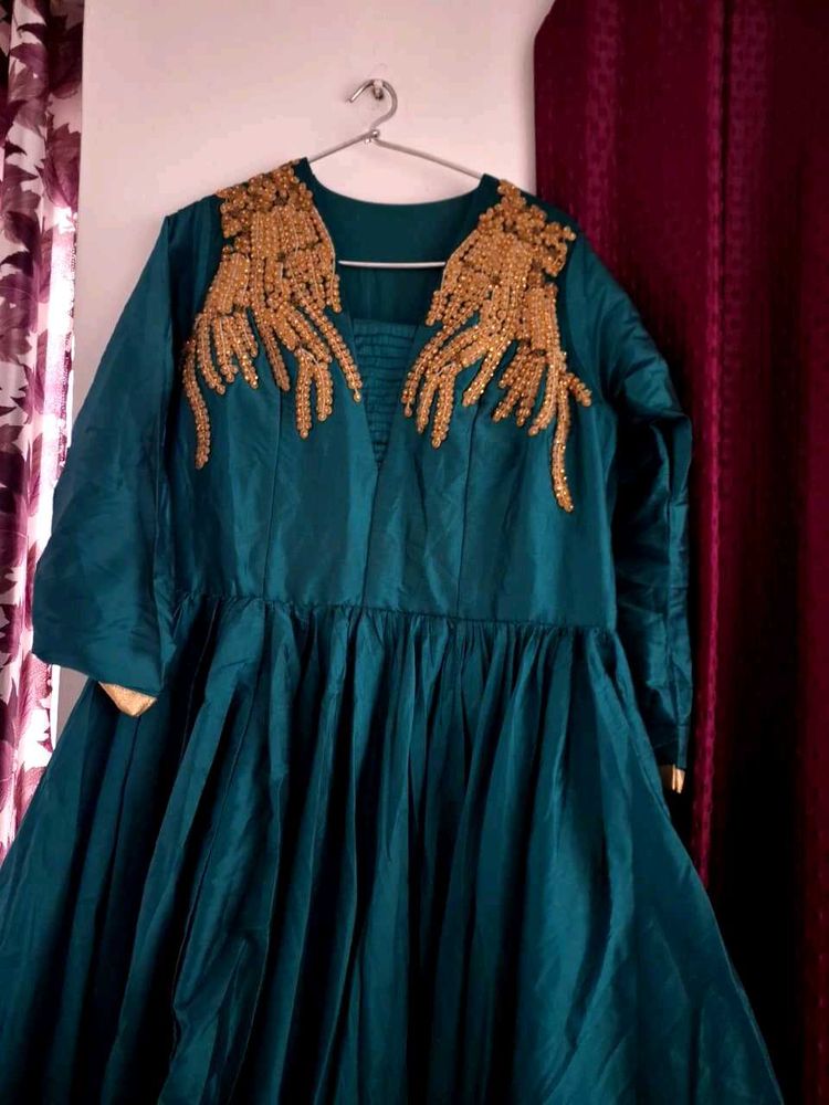 Emerald Green Embellished Dress