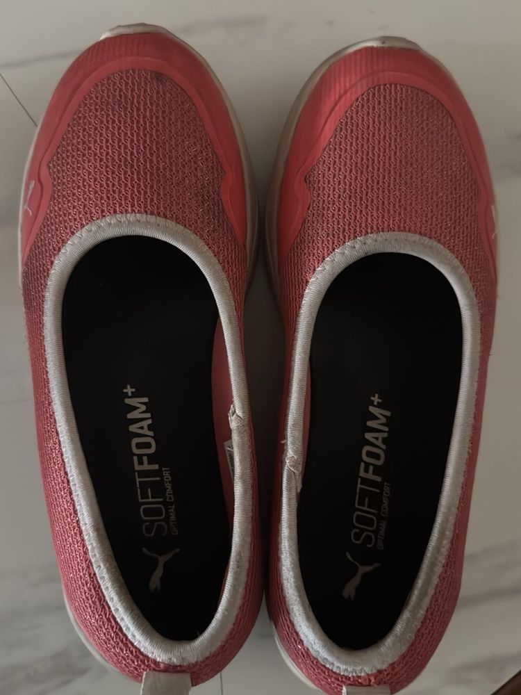 Puma Slip-On Sneakers - Pink Comfort!