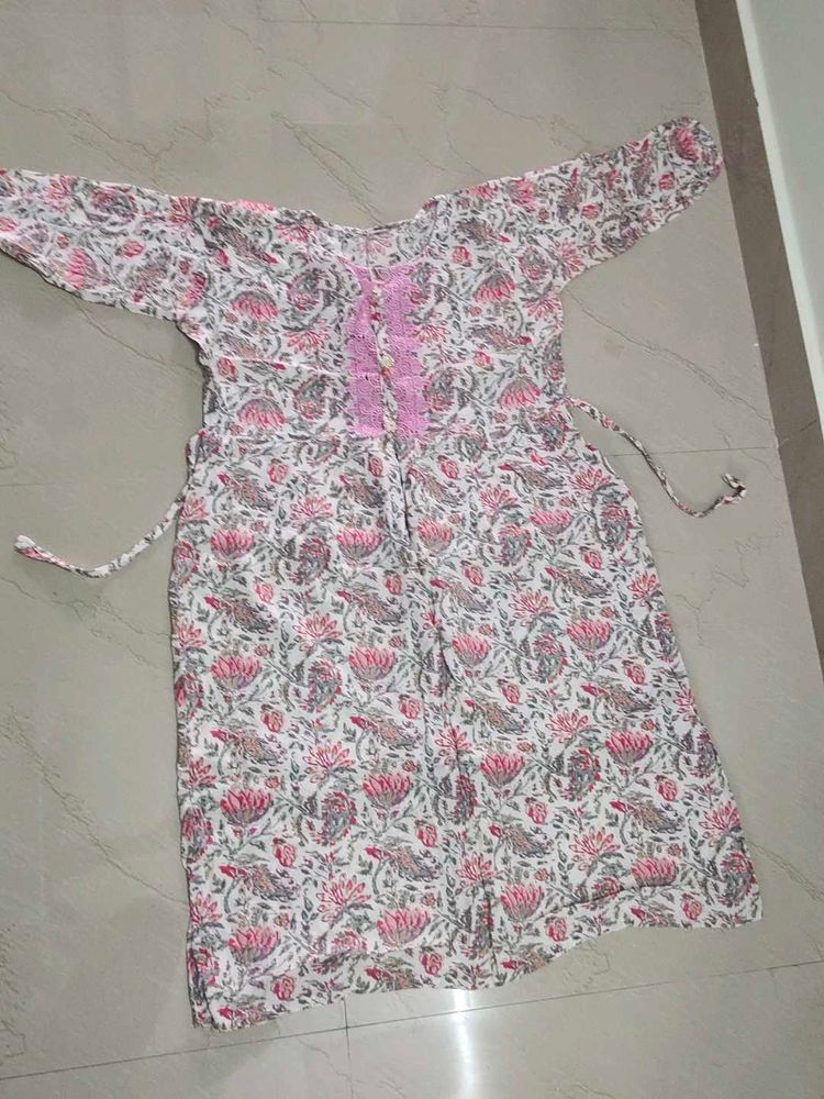 Floral Print Kurta