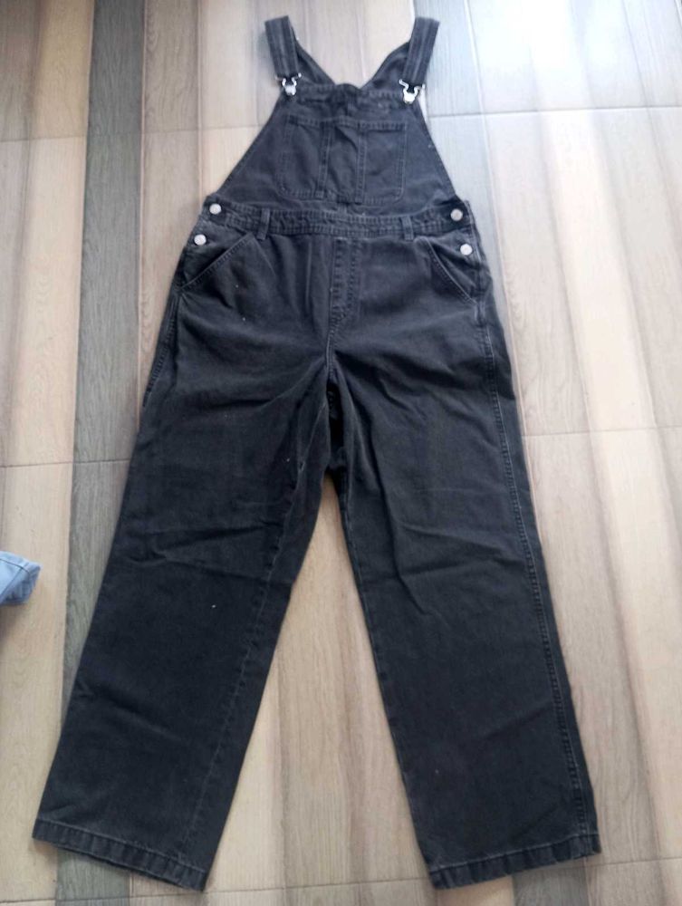 Black Denim Overalls