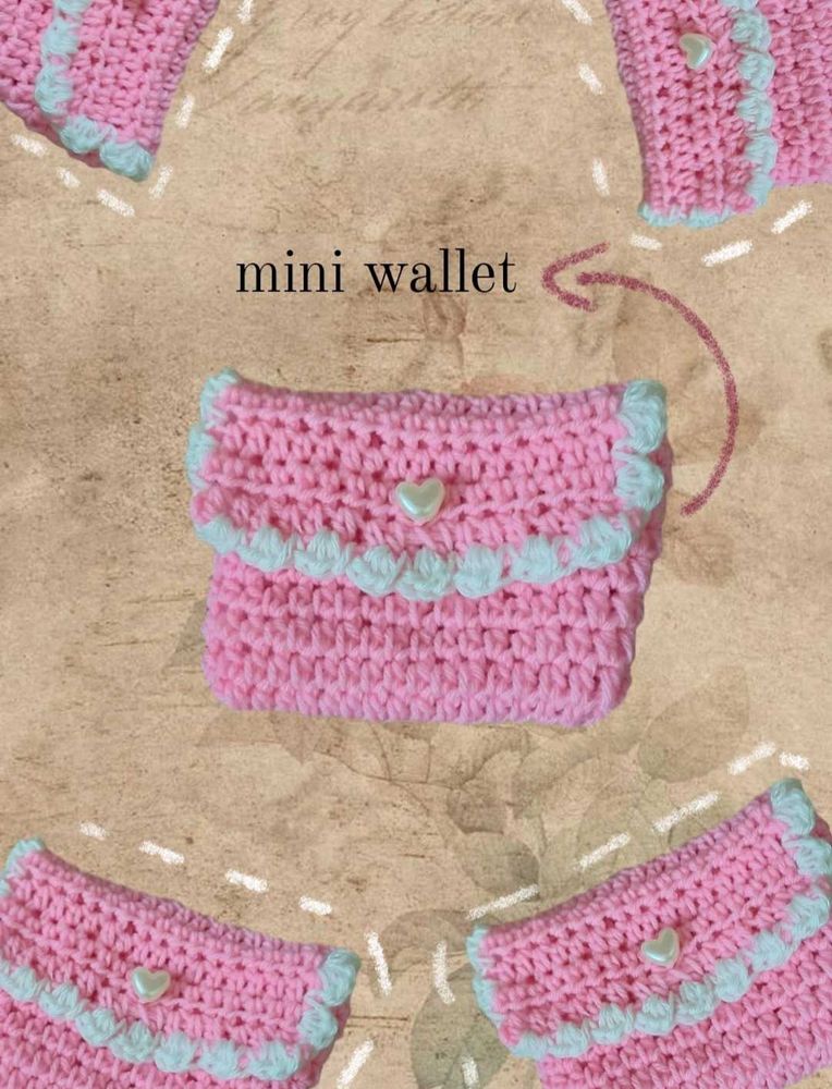 crochet mini wallet