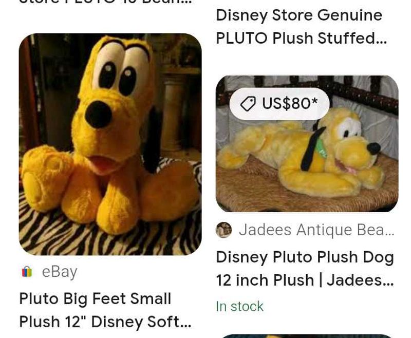 Disney Pluto Plush Dog Plus Toy