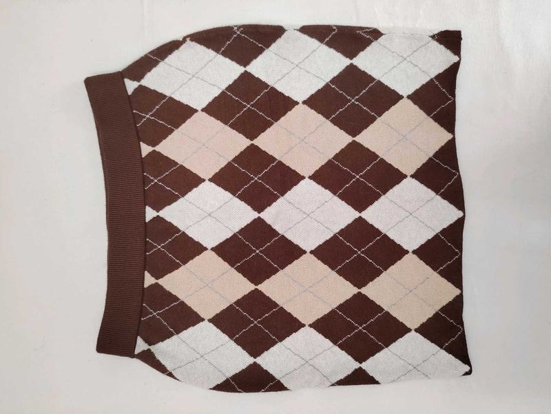 Argyle Knit Skirt