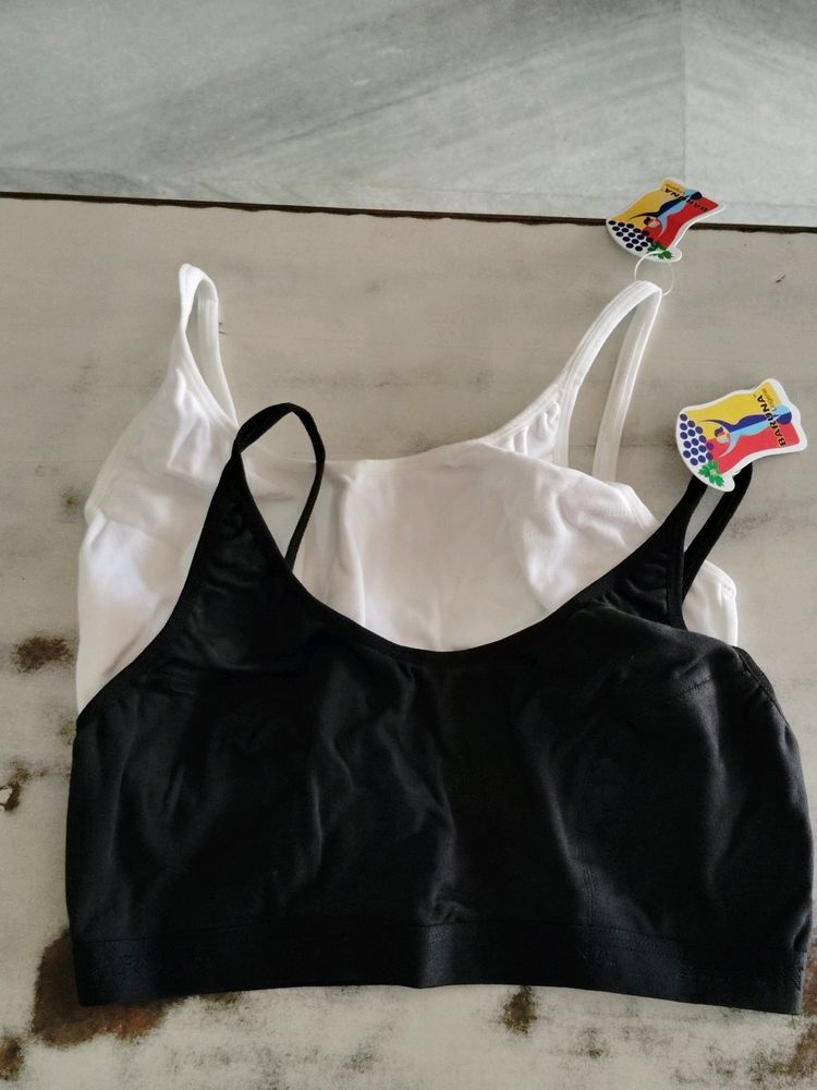 Baruna Sport Bra 38/95cm 2pc Combo White And Black