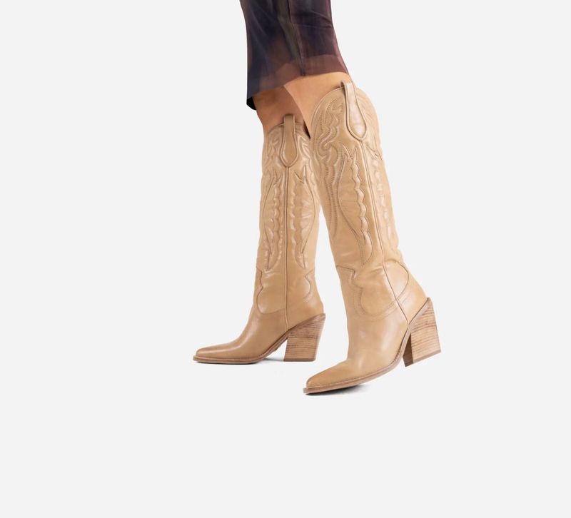 Bronx Cowboy Knee-Length Leather Boots