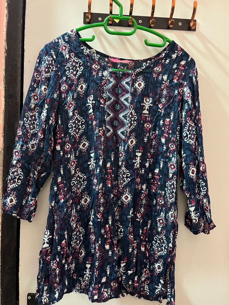 Boho Print Tunic Top
